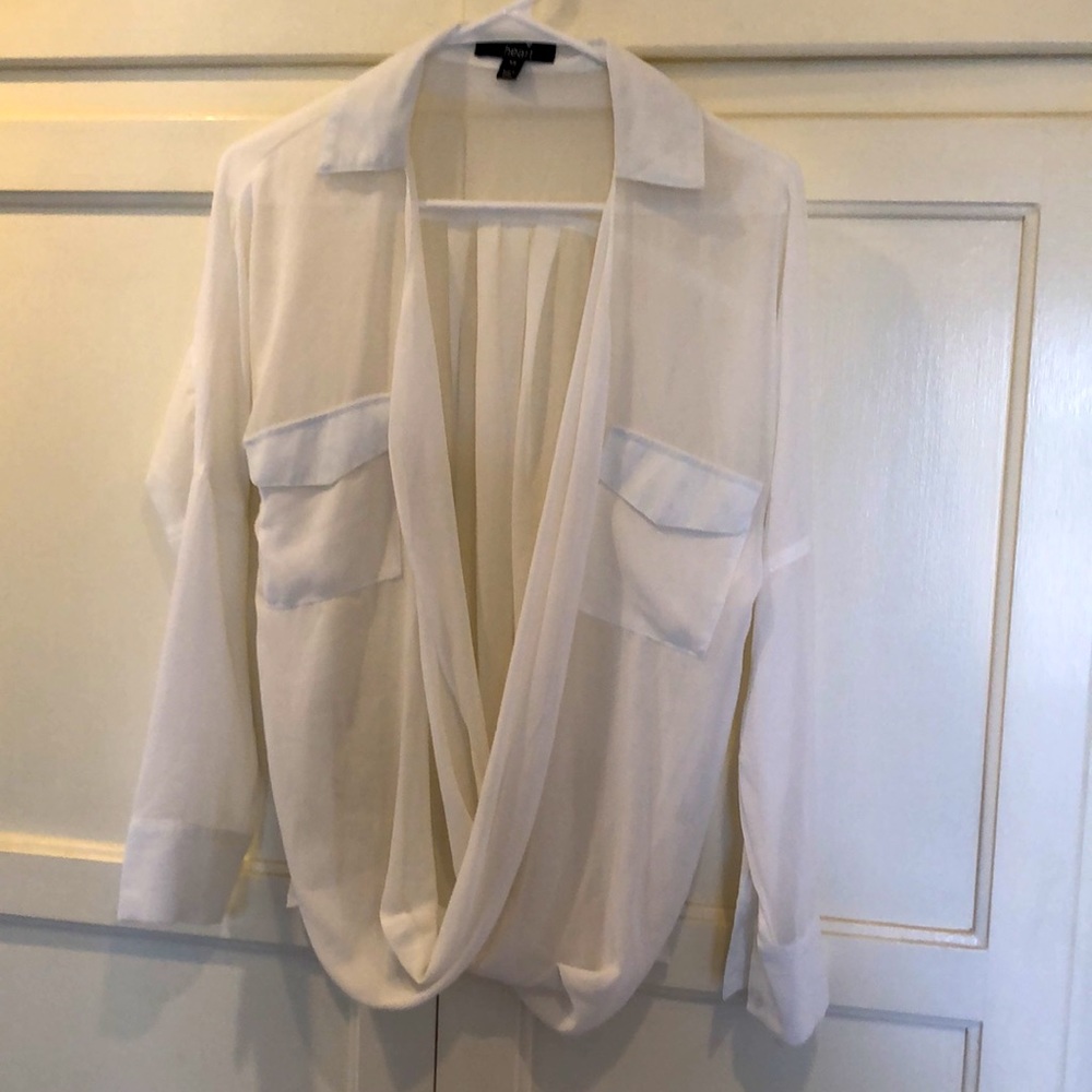 Sheer white blouse, Paper Heart, XS